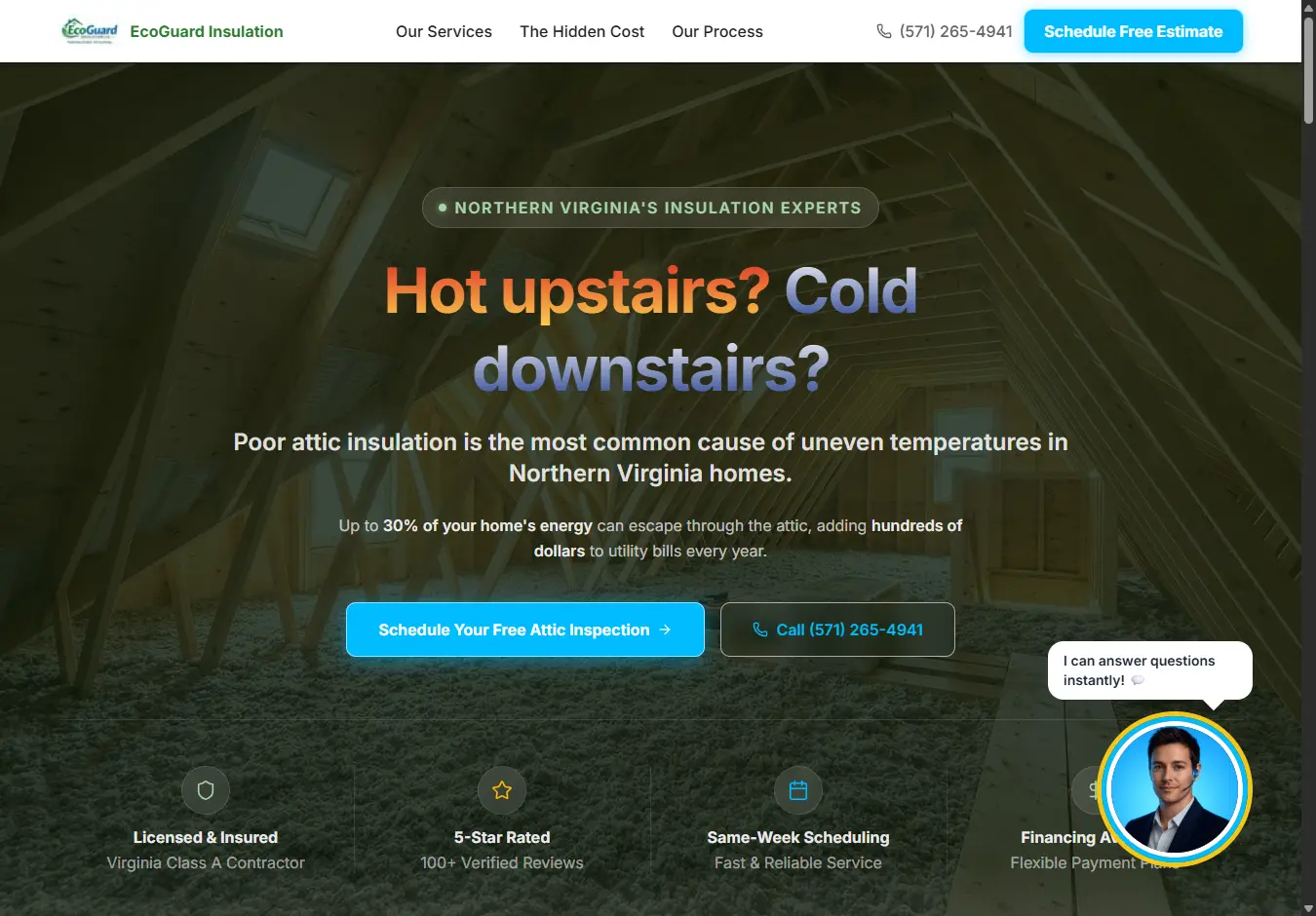 EcoGuard Insulation website homepage